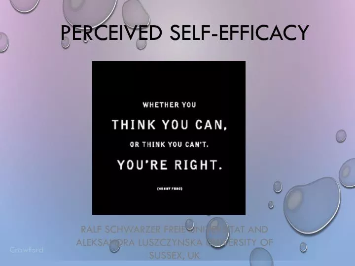 perceived self efficacy