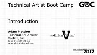 Technical Artist Boot Camp