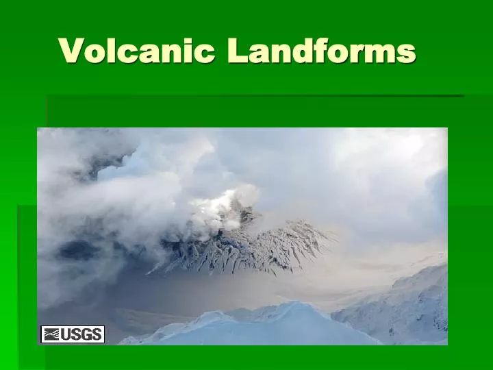 volcanic landforms
