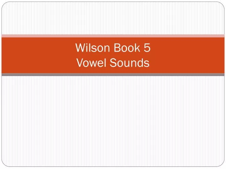 wilson book 5 vowel sounds