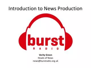 Introduction to News Production