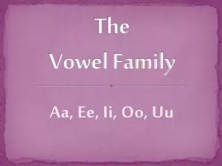 The Vowel Family