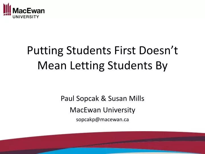 putting students first doesn t mean letting students by