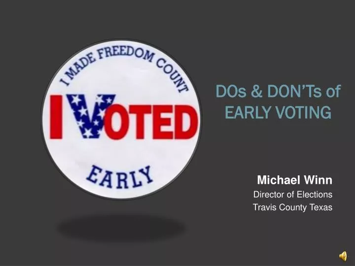 dos don ts of early voting