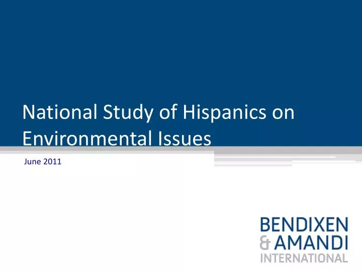 national study of hispanics on environmental issues