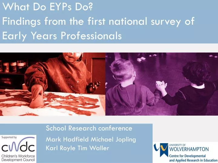 what do eyps do findings from the first national survey of early years professionals