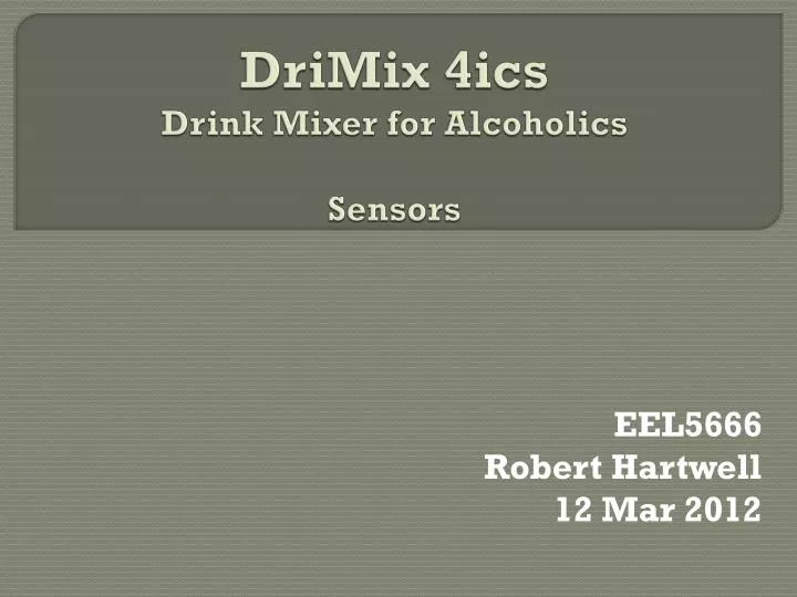 drimix 4ics drink mixer for alcoholics sensors