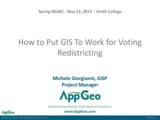 How to Put GIS To Work for Voting Redistricting