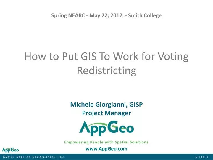 how to put gis to work for voting redistricting