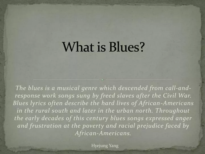what is blues