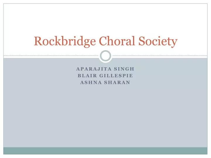 rockbridge choral society