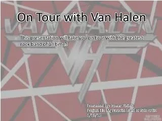 On Tour with Van Halen
