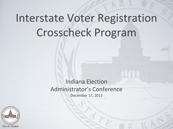 interstate voter registration crosscheck program