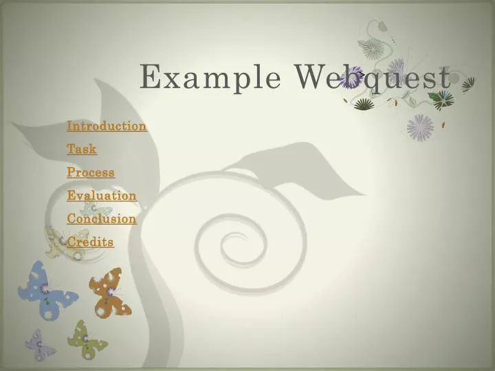 example webquest