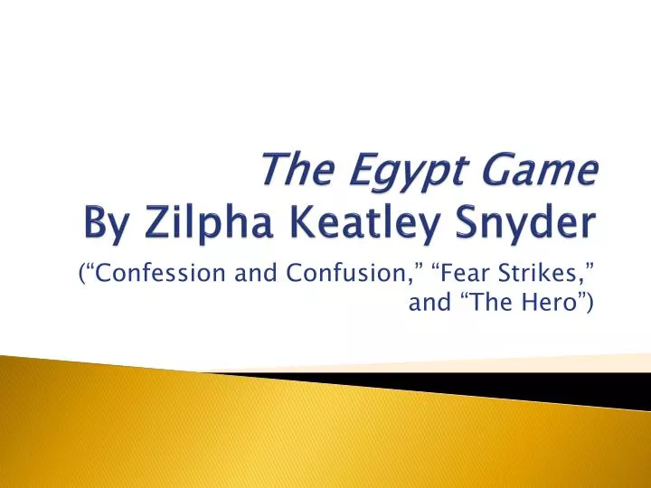 the egypt game by zilpha keatley snyder