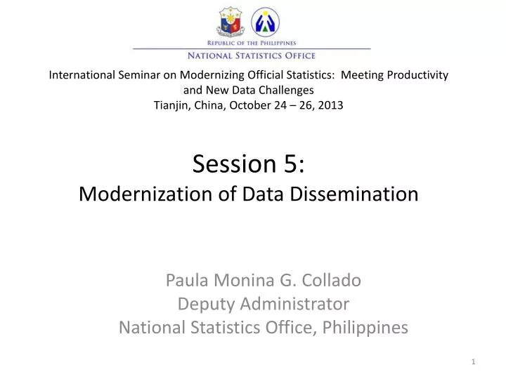 paula monina g collado deputy administrator national statistics office philippines