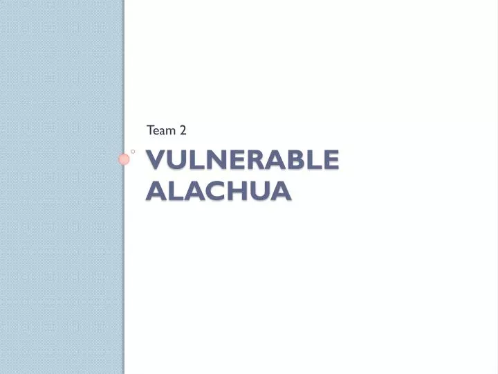 vulnerable alachua