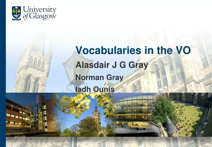 vocabularies in the vo