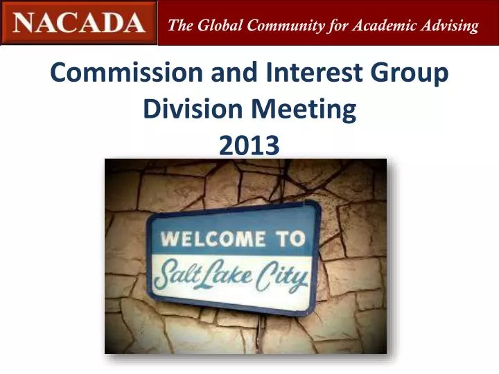 commission and interest group division meeting 2013