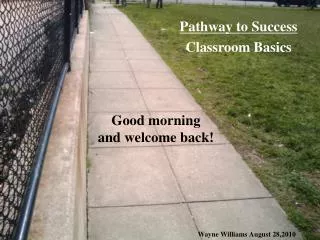 Good morning and welcome back!