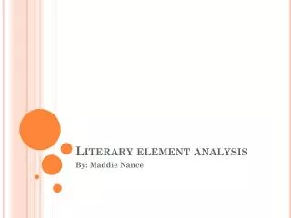 Literary element analysis
