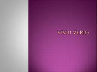 vivid verbs