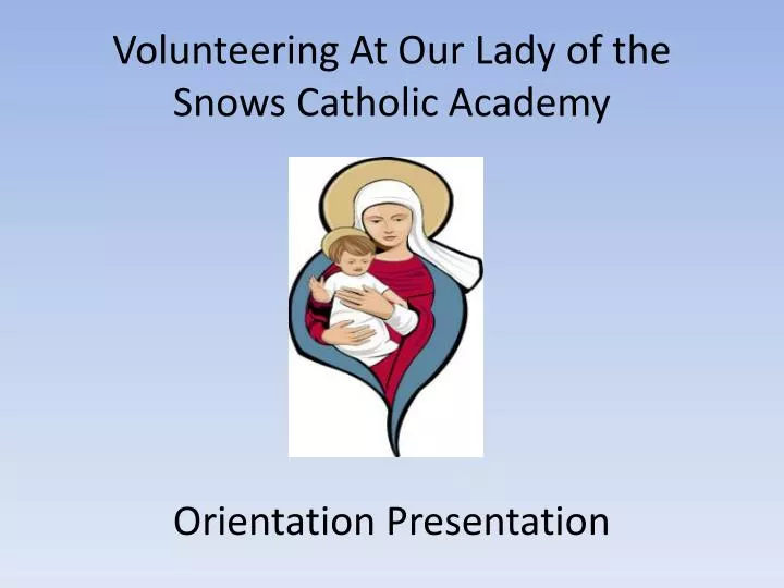 volunteering at our lady of the snows catholic academy