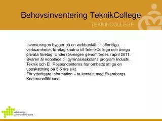 behovsinventering teknikcollege