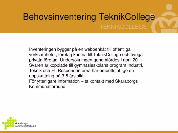 behovsinventering teknikcollege