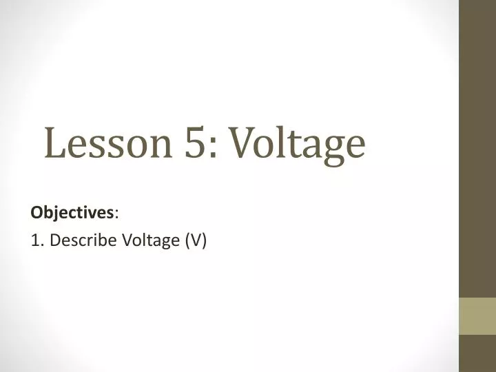 lesson 5 voltage