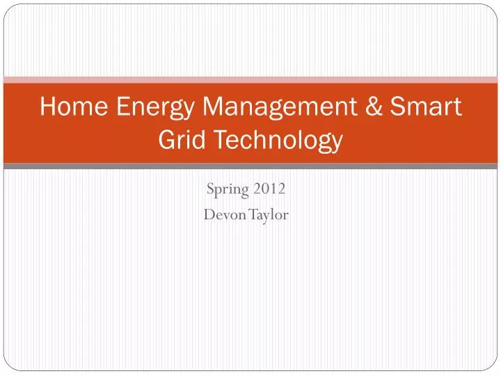 home energy management smart grid technology