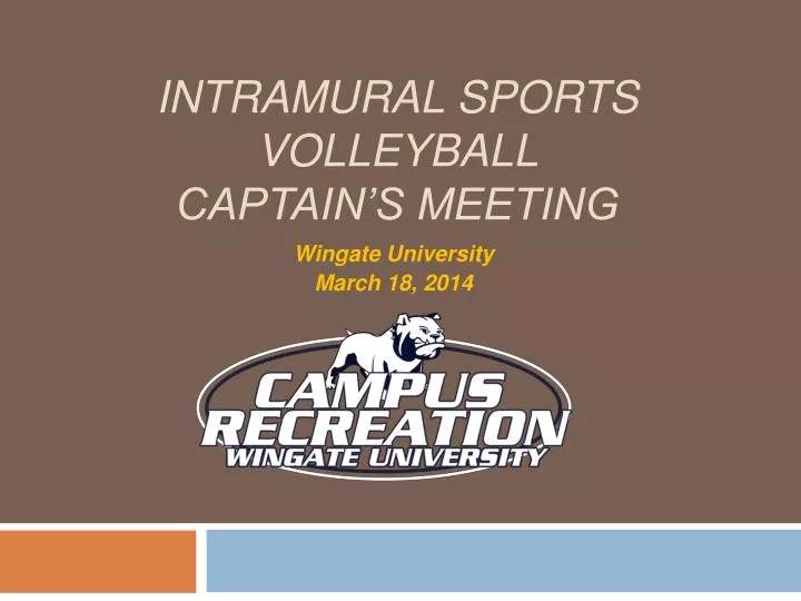 intramural sports volleyball captain s meeting