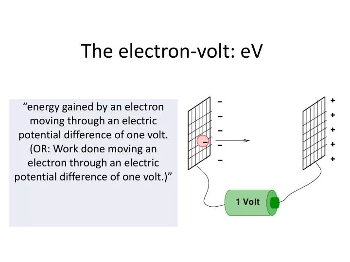 the electron volt ev