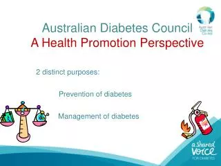 Australian Diabetes Council A Health Promotion Perspective