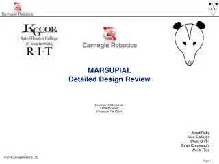 MARSUPIAL Detailed Design Review