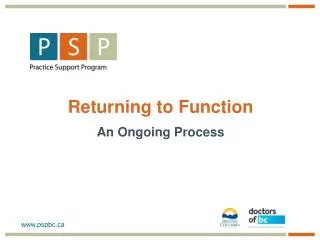 Returning to Function