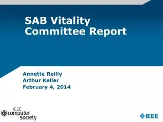 SAB Vitality Committee Report