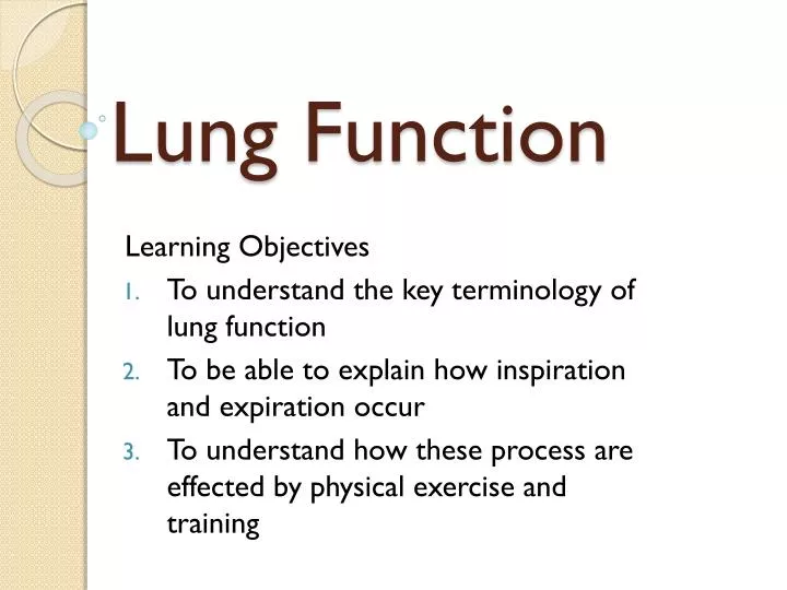 lung function