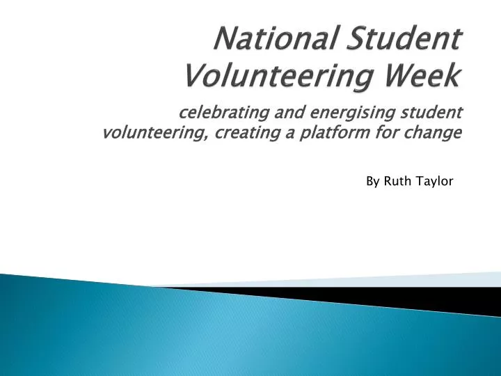 national student volunteering week