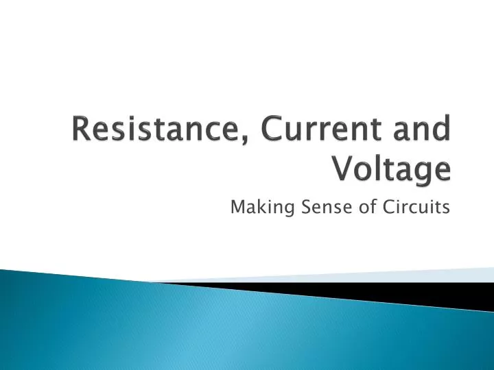resistance current and voltage
