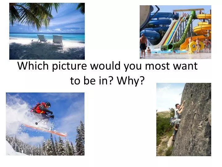 which picture would you most want to be in why