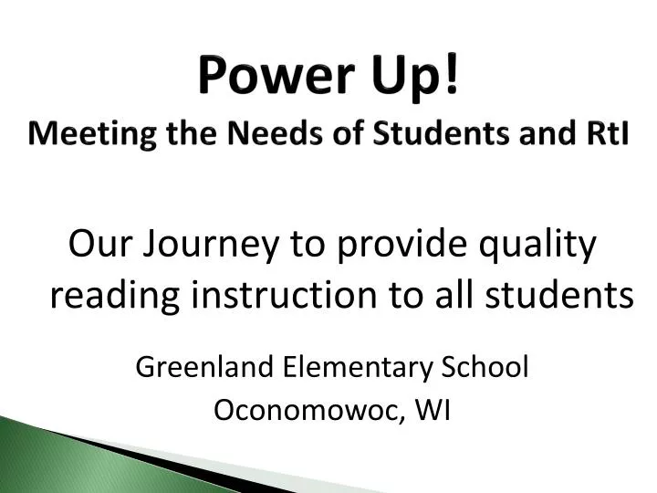 power up meeting the needs of students and rti
