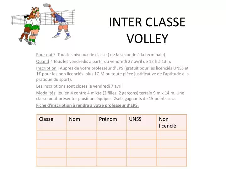 inter classe volley