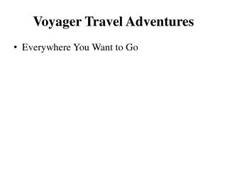 Voyager Travel Adventures