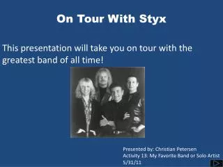 On Tour With Styx