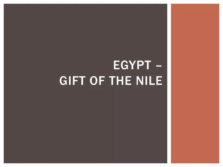 egypt gift of the nile