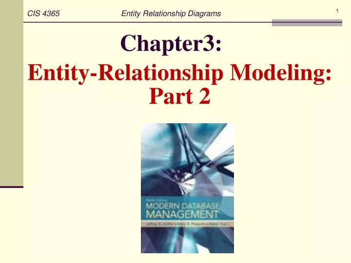 cis 4365 entity relationship diagrams