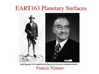 EART163 Planetary Surfaces