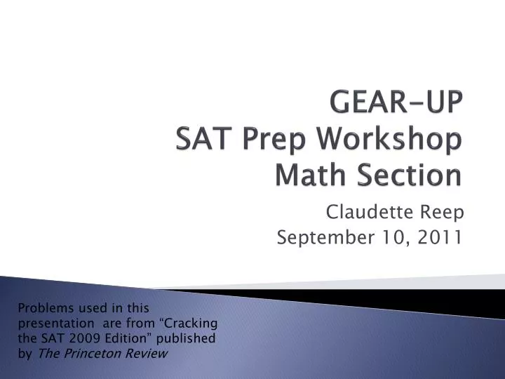 gear up sat prep workshop math section