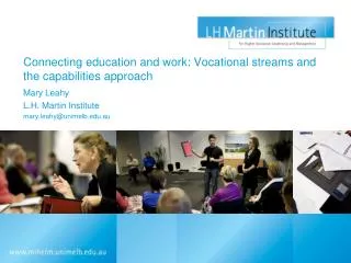 Connecting education and work: Vocational streams and the capabilities approach
